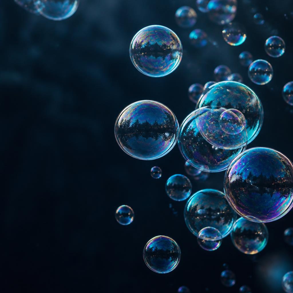 The Trouble With SOAP in the Age of Clean Data — Leadous Articles & Insights Iridescent soap bubbles floating against a dark navy background.